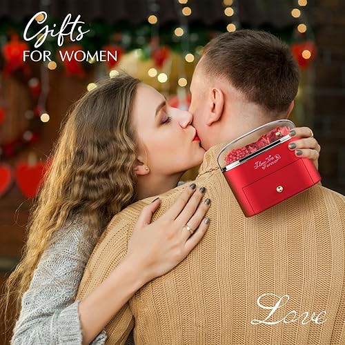 Miniatura 10 de EleShow Rosa púrpura real preservada, regalos de flores eternas para mamá, abuela, esposa, novia en Navidad, día de San Valentín, día de la madre,