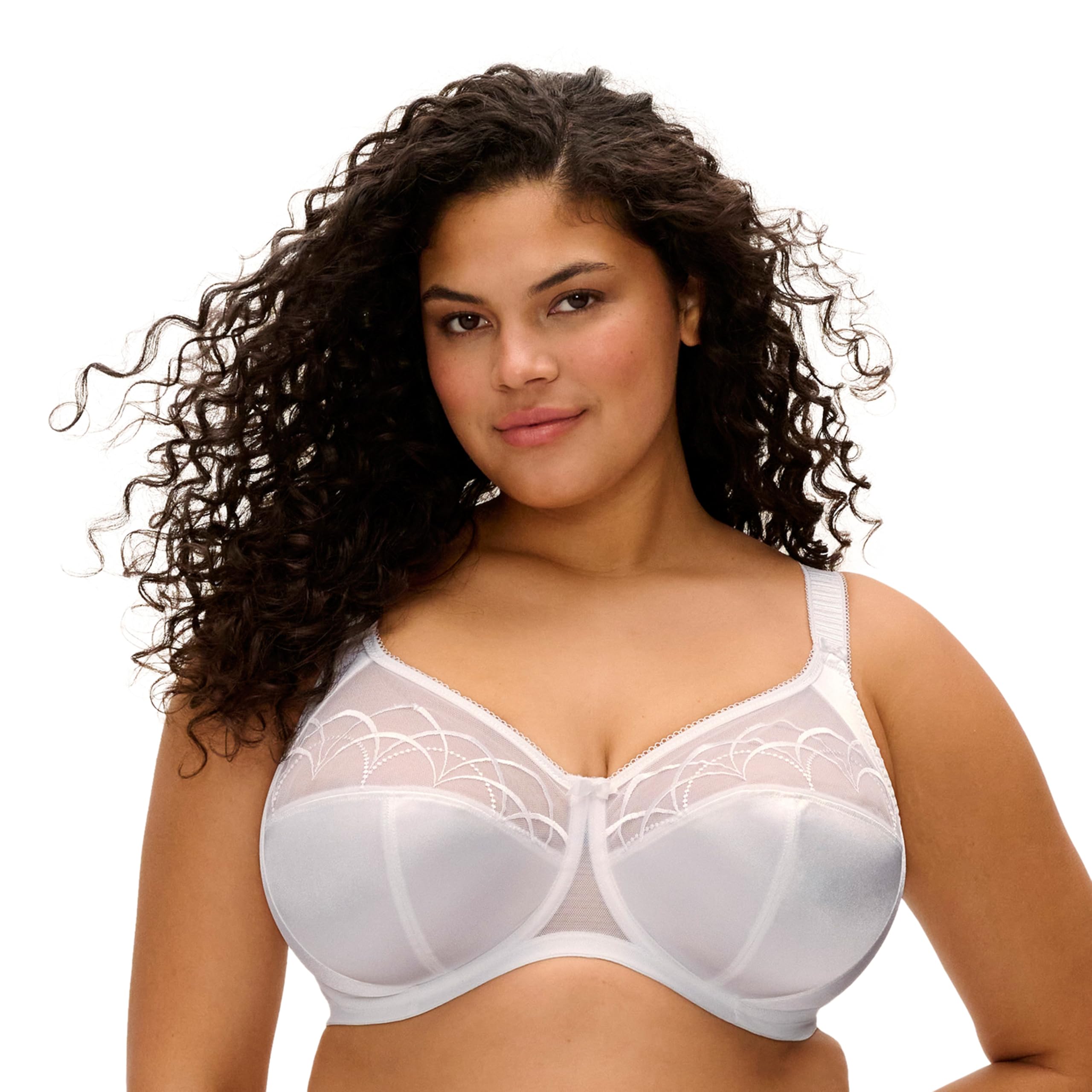 Elomi Women's Cate Underwire Full Cup Banded Bra Coverage,White,36GG