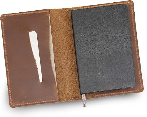 Funda de cuero para cuaderno  Se adapta a bolsillo Moleskine de 3.5 x 5.5 pulgadas  Funda de cuero para diario  Funciona con cuadernos de tapa dura