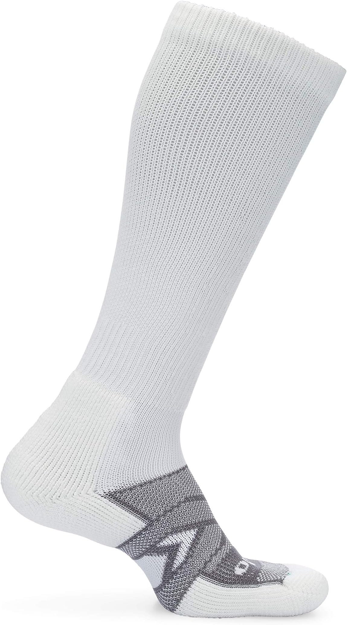 Unisex Adult's 12 Hour Shift Thick Padded Over-The-Calf Work Socks, Black/Grey Large
