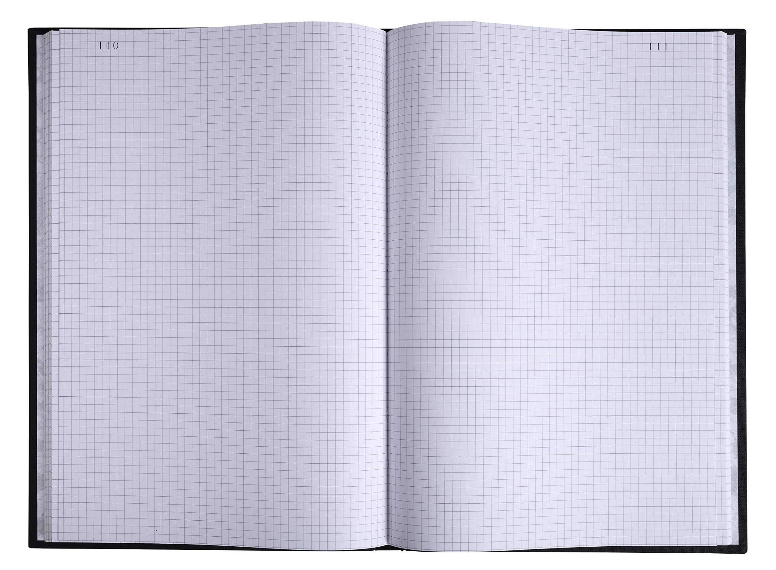 Registre A4 Le Dauphin - 300 Pages Quadrillé 5x5 - Couverture Toile Noire Rigide - Papier 90g - Fabriqué France