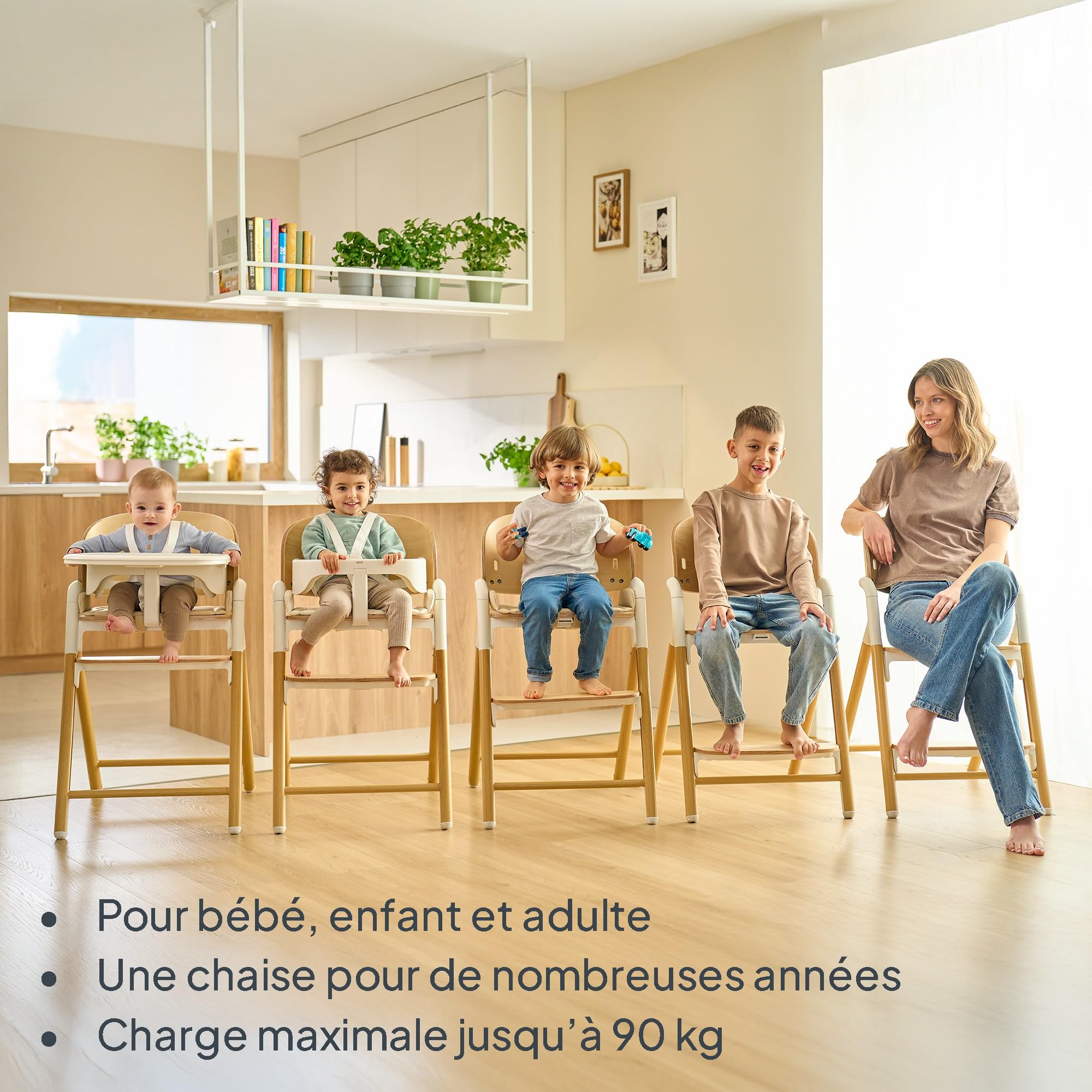 Lionelo Celia Set Chaise Haute Bébé Évolutive 4 en 1 avec Transat Naissance, Réglage à 1 Main, Harnais 5 Points, Plateau Lave-Vaisselle, Chaise jusqu’à 110 kg