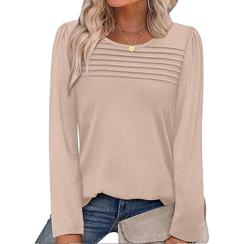 WIHOLL Long Sleeve Shirts for Women Crewneck Tops Tunic Fall Winter Sweatshirts 2025 Clothes