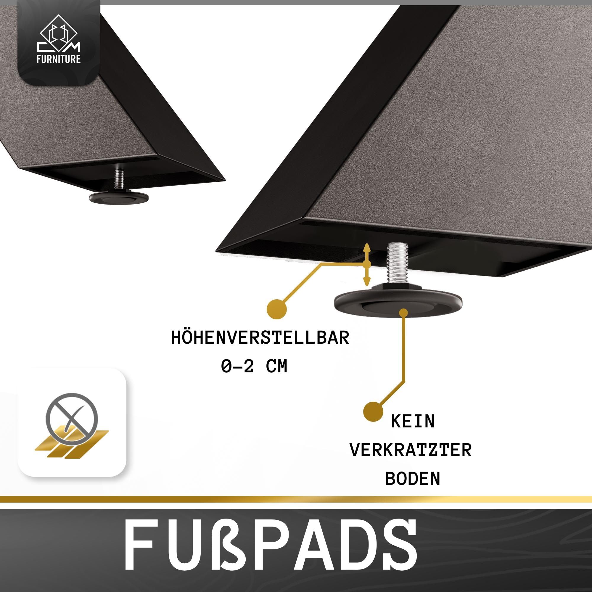 Tischbeine Tischgestell Metall Schwarz Hoch 72cm für Esstisch