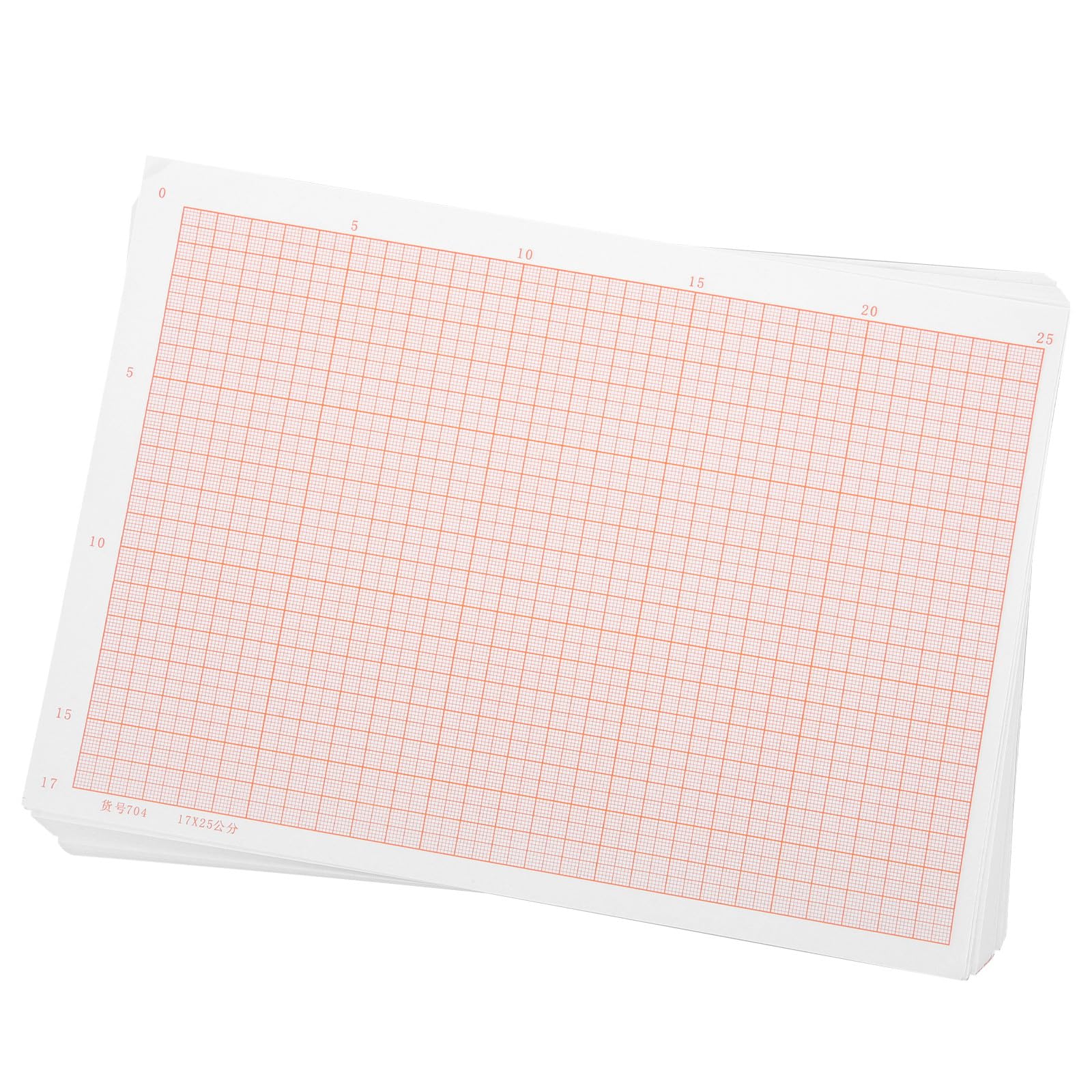 Zerodeko 100 Blatt Millimeterpapier für Schüler zum Malen und Zeichnen mit Präzisen Maßen und Rosa Papier für Architektur und Mathematik