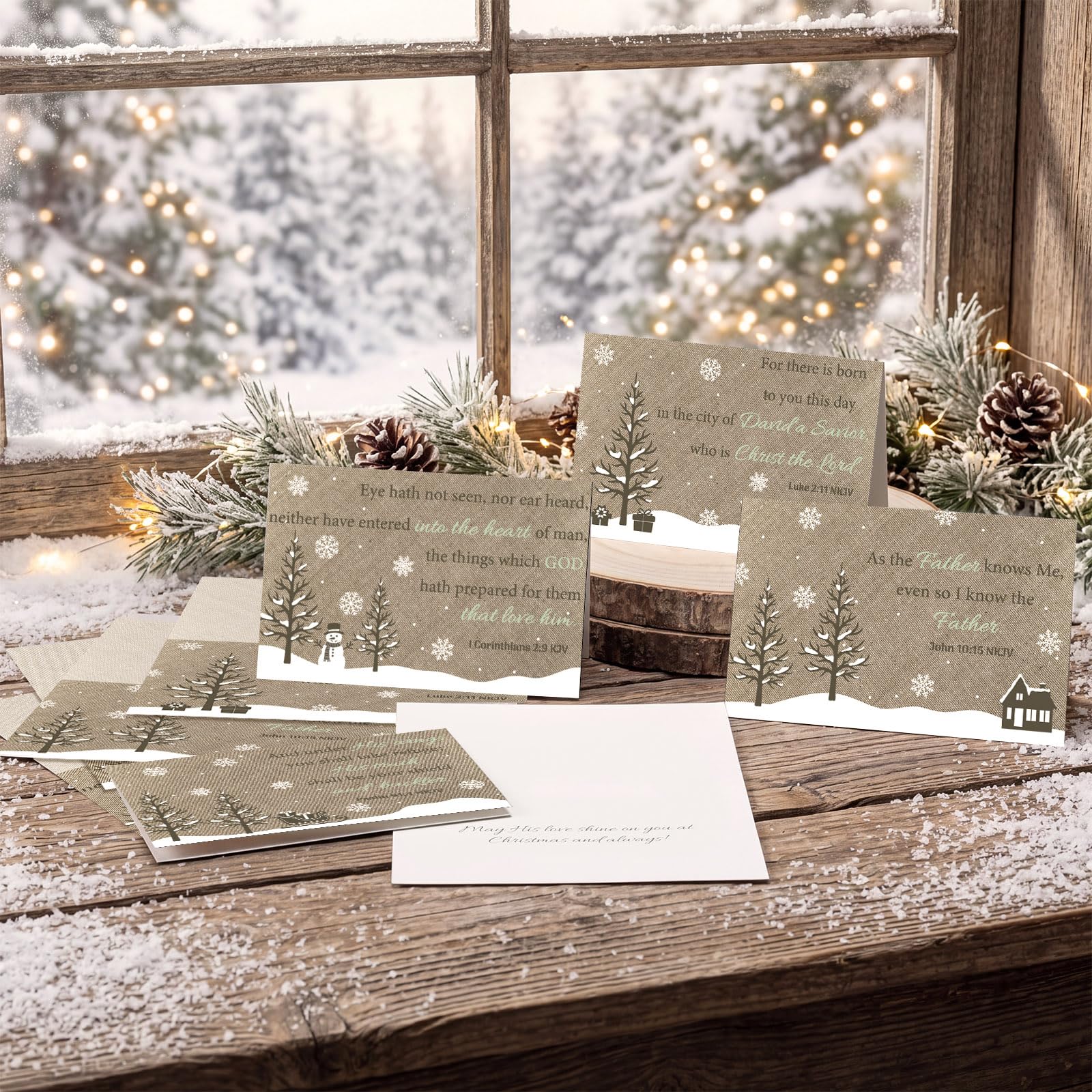 Tenceur Lot de 120 cartes de Noël avec enveloppe 10,2 x 15,2 cm