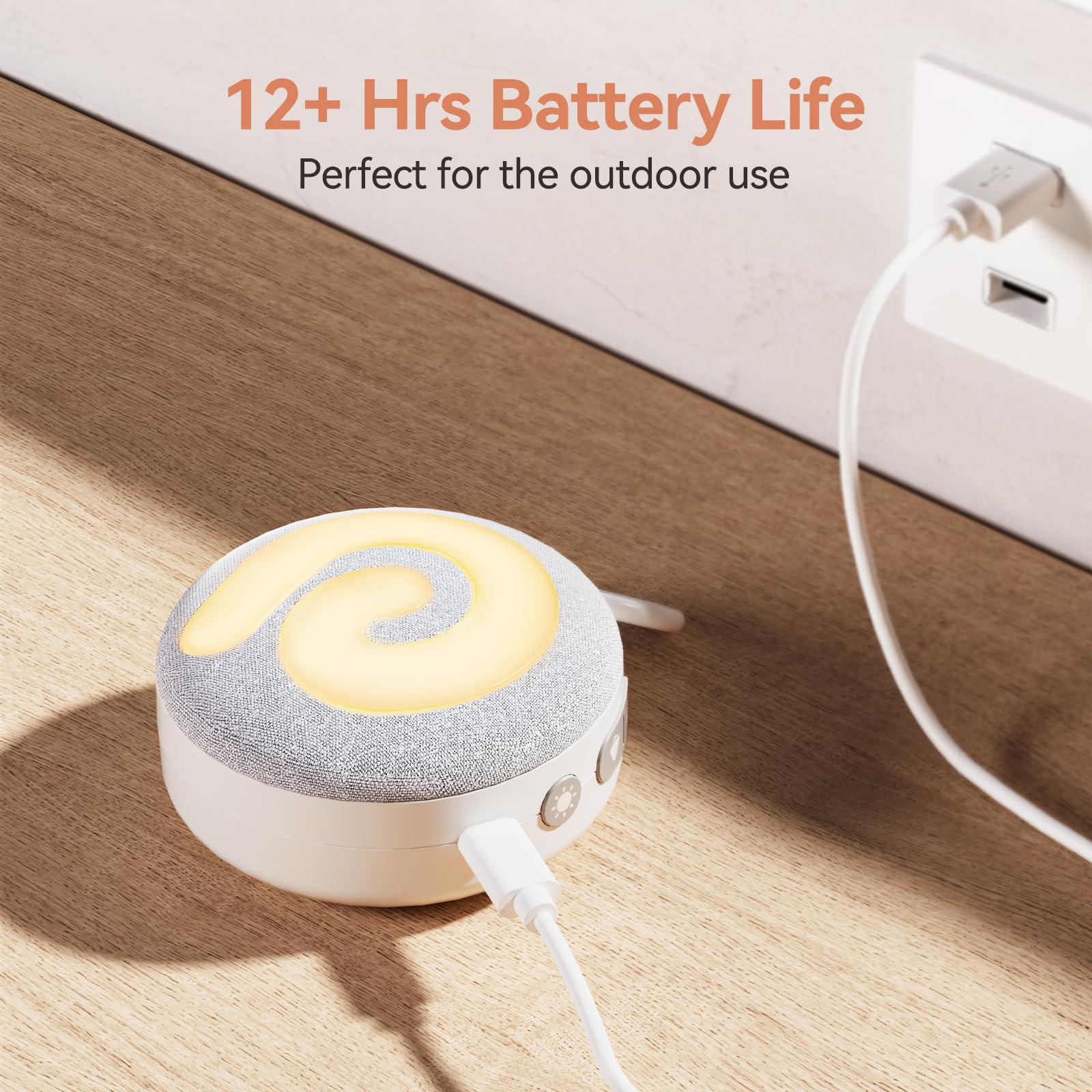 Dreamegg Machine à Bruit Blanc Bebe Portable, White Noise Machine avec Veilleuse Bébé pour Enfant Adulte–21 Sons Apaisants, USB Rechargeable, Idéal pour la chambre & voyages, Cadeau Nouveau-né, D11