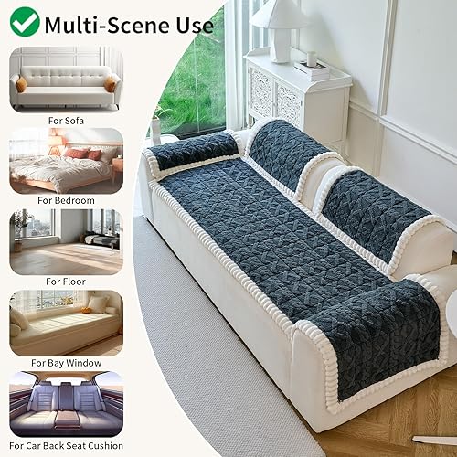 Miniatura 6 de Funda de sofá para perro (1 unidad, gris oscuro, 27.6 x 70.9 pulgadas)