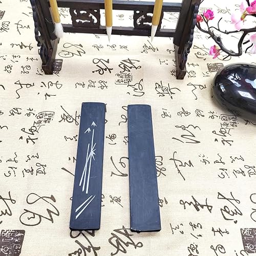 Miniatura 7 de KYMY 1 par de papel de caligrafía china de piedra, papel plano, pintura de caligrafía, escritura, dibujo, pisapapeles de piedra para práctica de