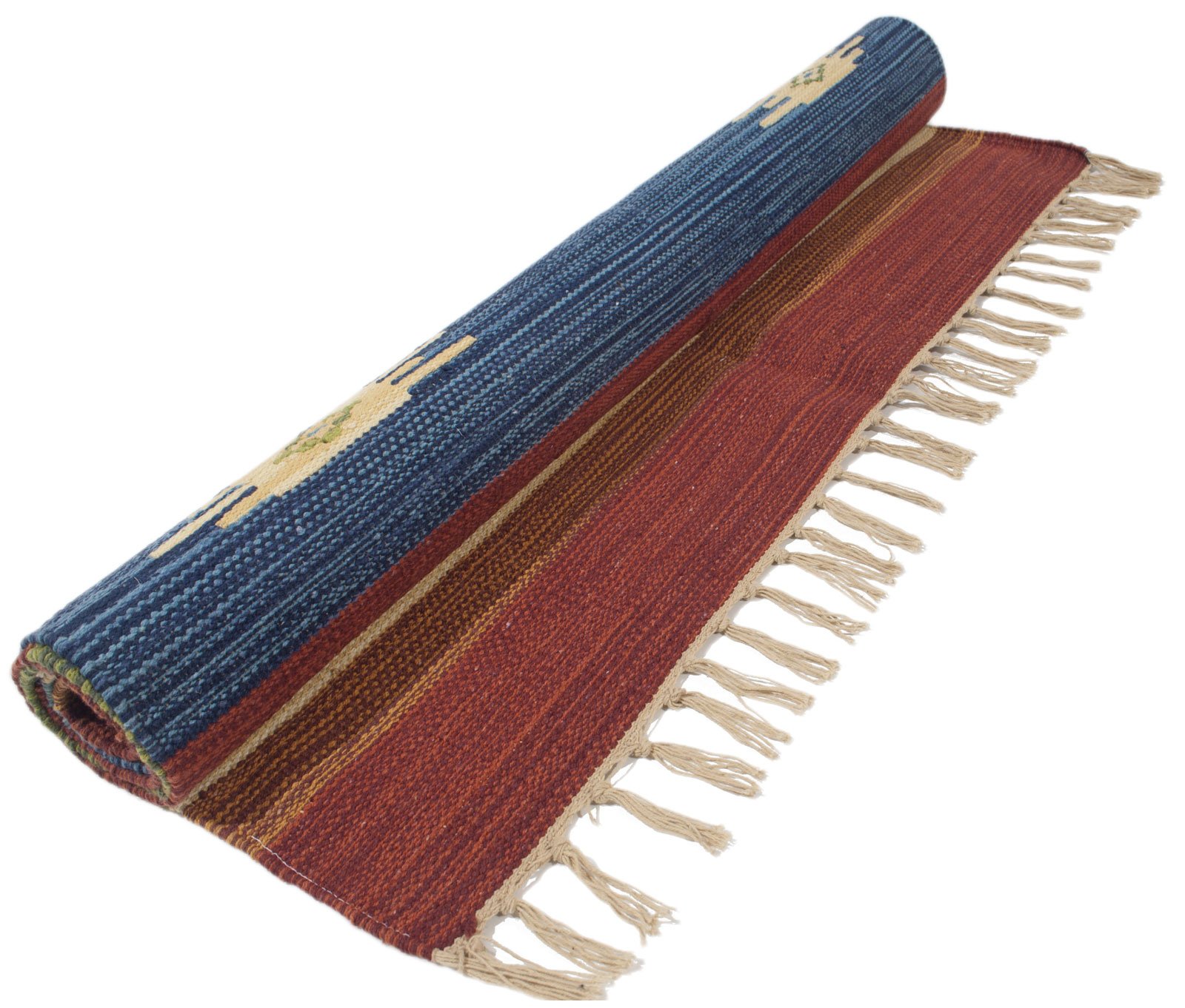 Galleria Farah1970 - 200x60 CM Kilim Autentico, Originale e Fatto a Mano Ideale Per il Corridoio, Ufficio, Seconda Casa e la Cucina (LAVABILE IN LAVATRICE)