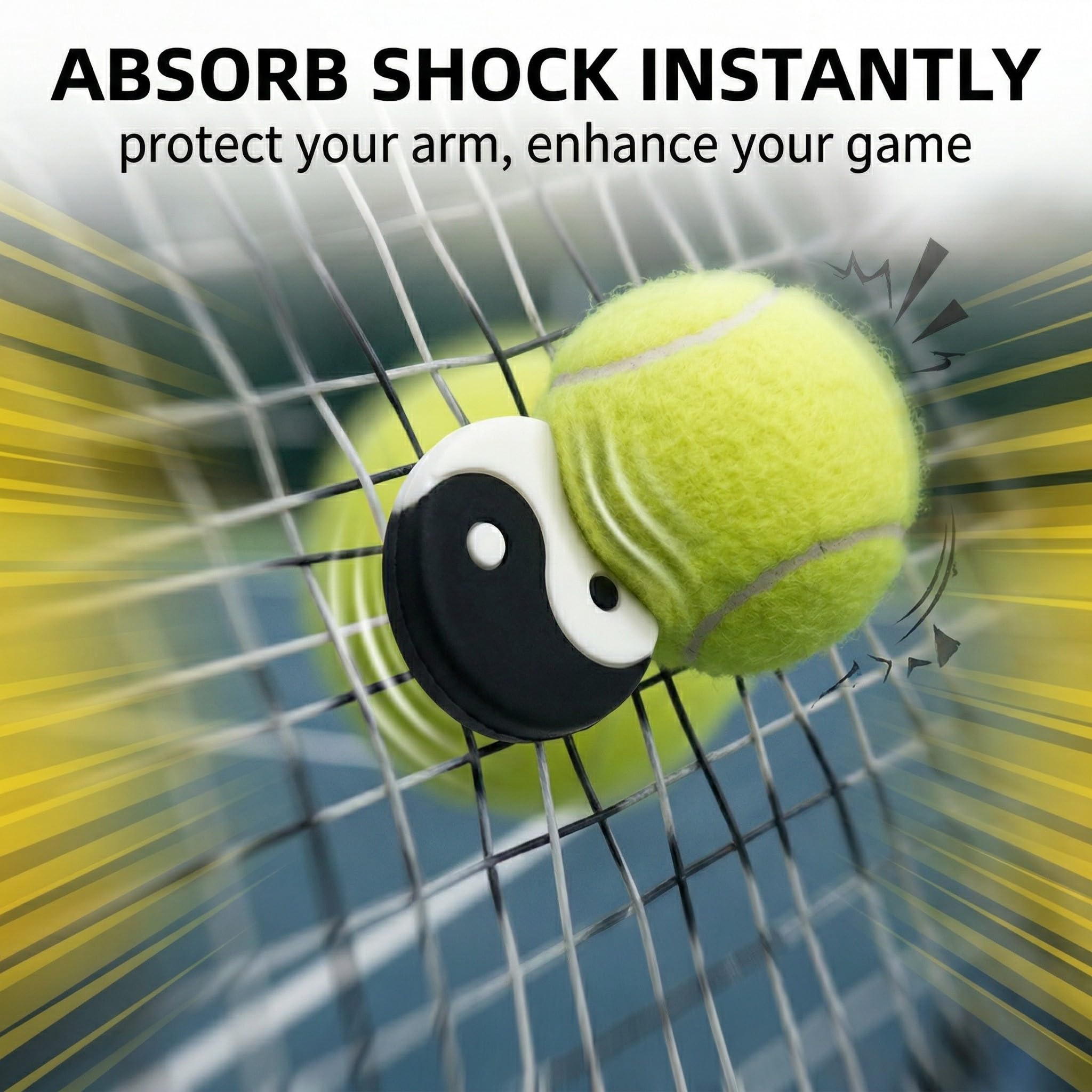 Pezzi 9 Smorzatori Tennis Tai-Chi Silicone Antivibrazione Set Accessori Racchetta