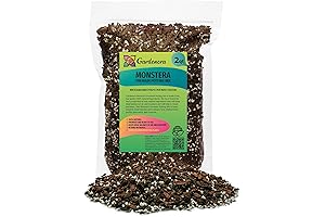 Monstera Deliciosa Swiss Cheese Plant Potting Soil Mix Premium and Fast Draining - 2 Quart