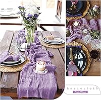 Vista 233 de Showgeous 10 Pack Baby Pink Cheesecloth Table Runner 10FT Long Semi-Sheer Gauze Table Runner Boho or Rustic Wedding Decor for Wedding Decor Arch