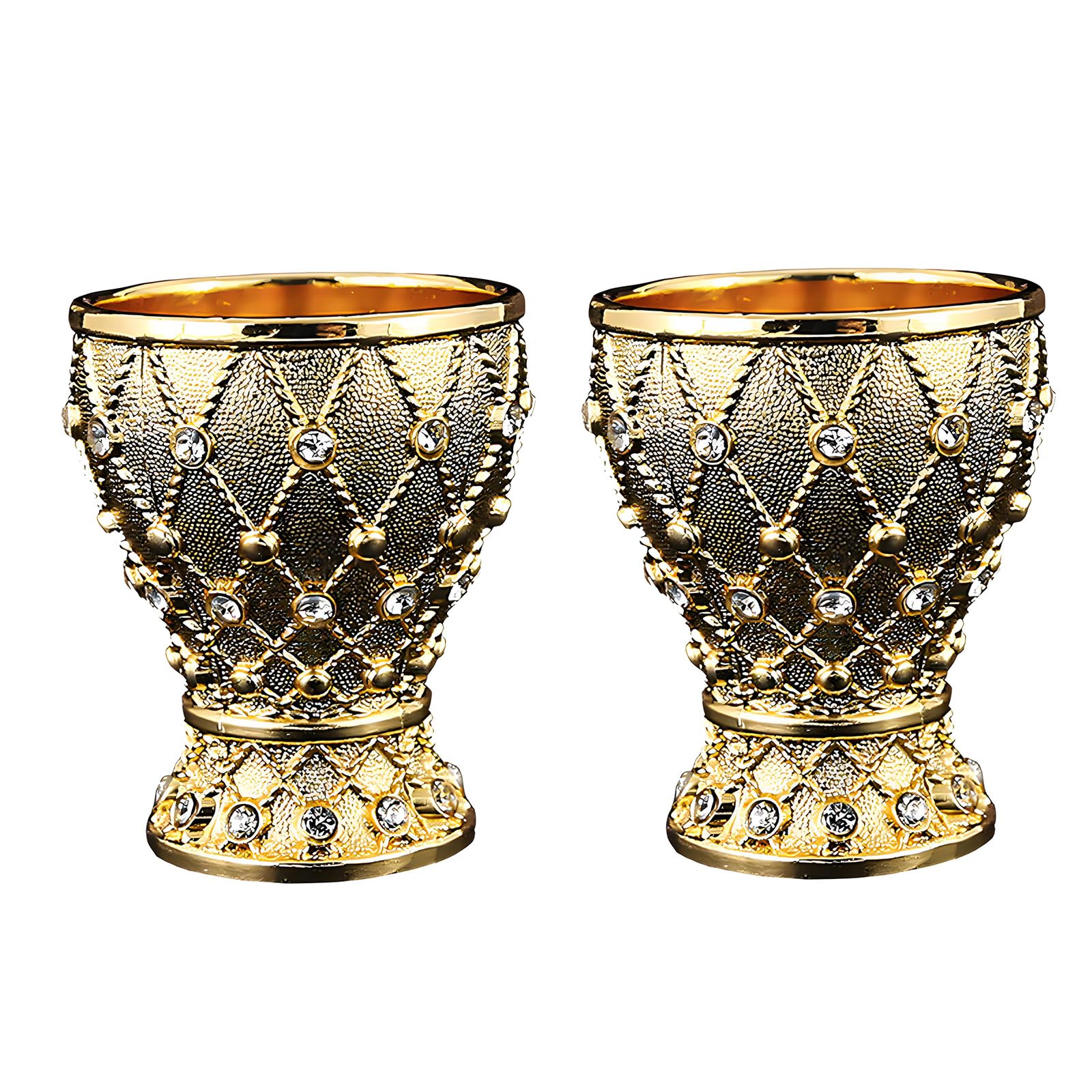 OSNIYAW European Goblet with Delicate Rhinestones Accent Glasswares Wine Chalices for Whiskeys Ice Drink Cocktail Glass