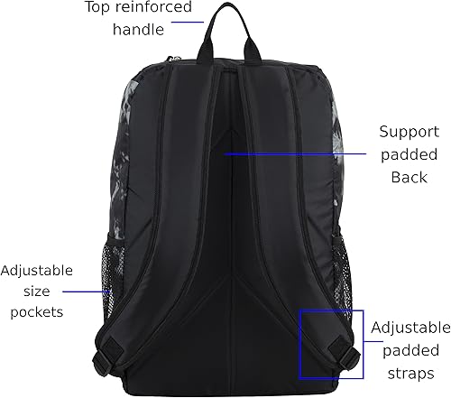 Miniatura 10 de FUEL Mochila deportiva de boca ancha para equipaje de mano, se adapta a compartimento para laptop de 15 pulgadas para universidad, viajes, al aire