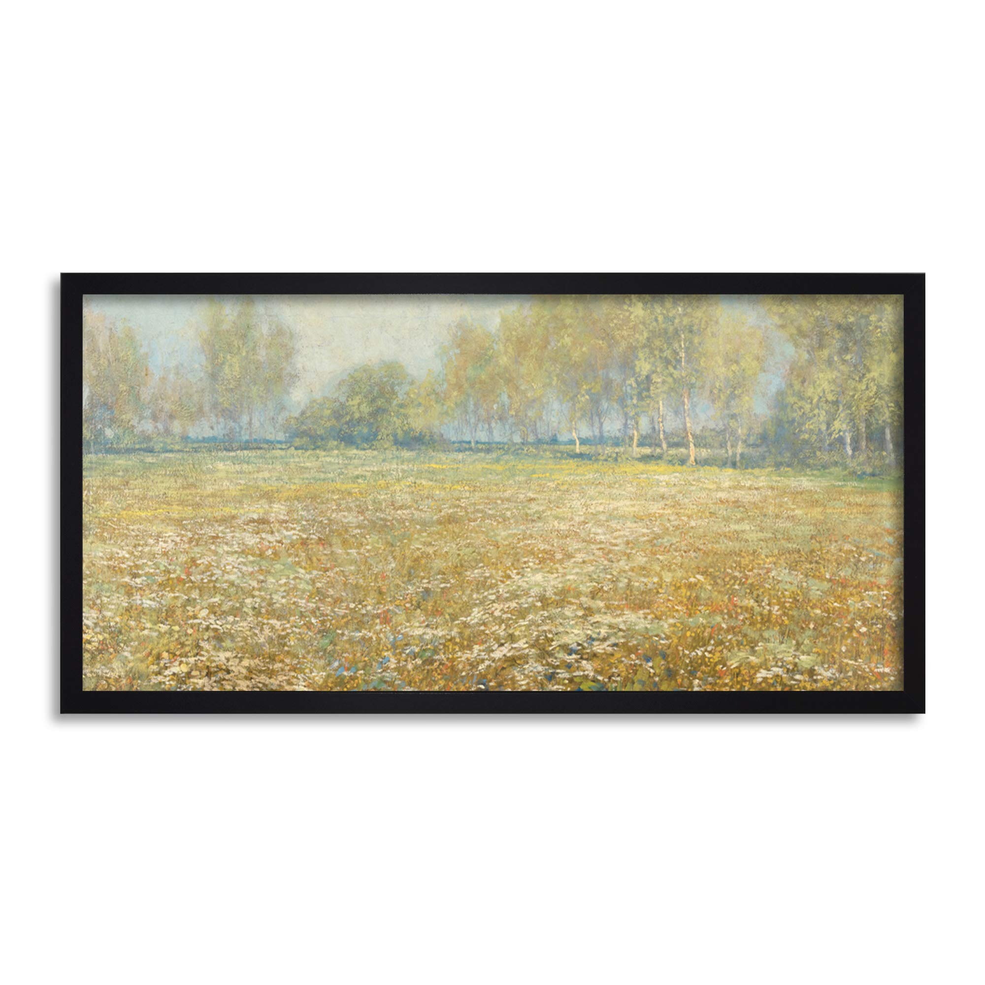 Egbert Rubertus Derk Schaap Meadow Bloom Painting Framed Wall Art Print Long 25X12 Inch
