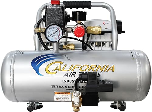 Miniatura 2 de 2010ALFCAD Ultra silencioso y sin aceite 1.0 Hp 2.0 Gal. Compresor de aire de tanque de aluminio