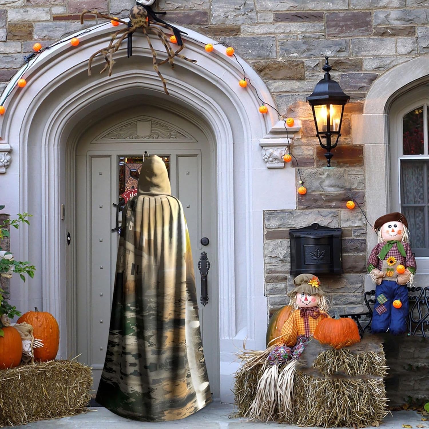 Flowing optical flow Unique Darkness Poncho Shawl - Customizable Wearable Blanket for Women, Perfect Halloween Costume Accessory, Knight, Akatsuki, and More