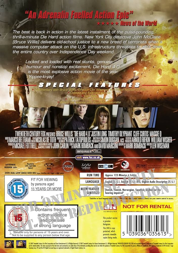 Amazon.com: Die Hard 4.0 [2007] [DVD] : Movies & TV