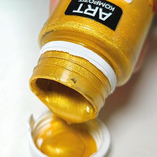 Miniatura 9 de METALLIC - Juego de pintura acrílica para ropa, 9 x 0.7 fl oz (0,68 fl oz), para ropa, textil, cuero, camiseta, tenis, Made in Europe  MAMBO