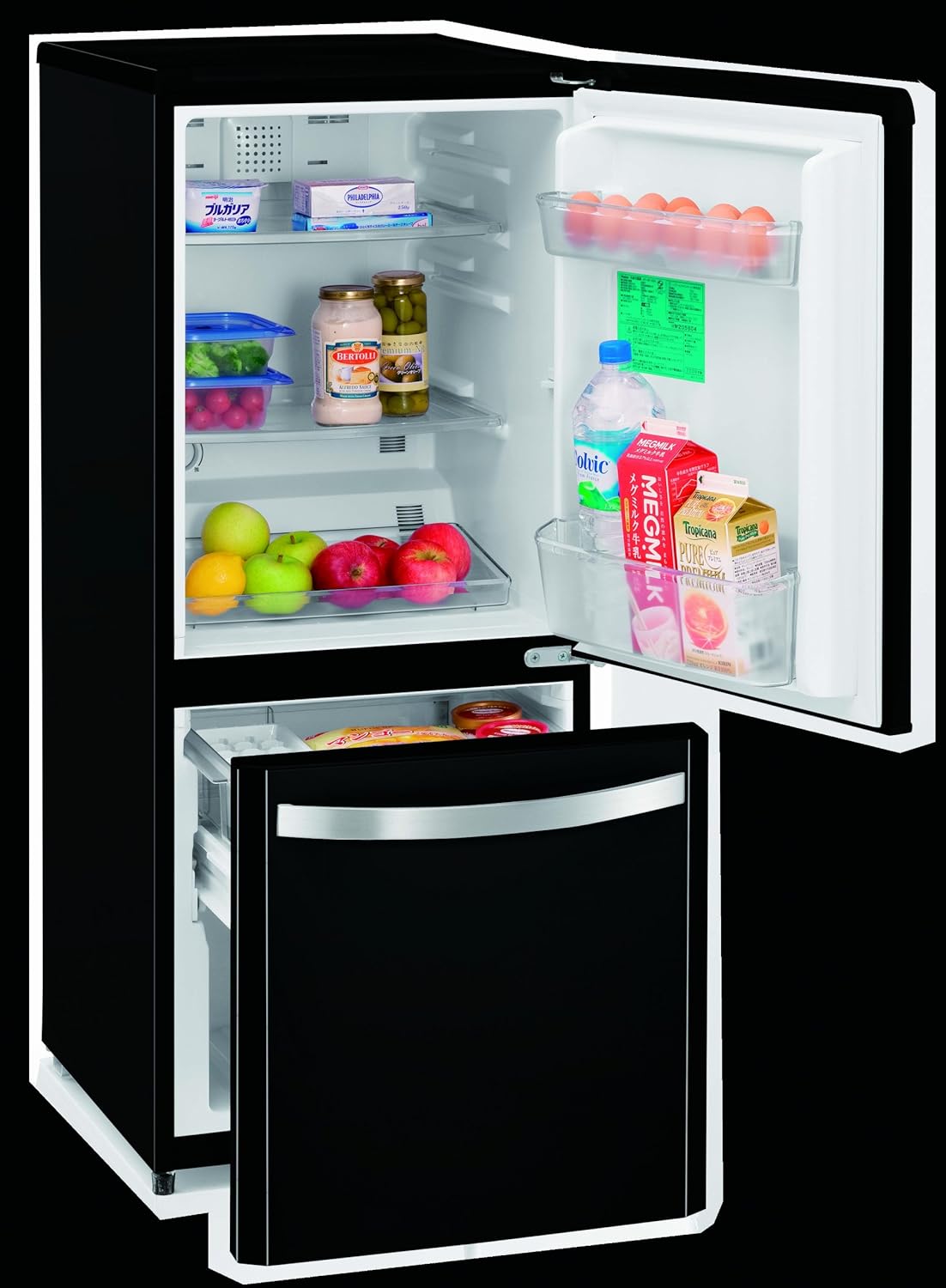 Amazon Co Jp Haier 138リットル2ドア冷凍冷蔵庫 ブラック Jr Nf140e K 大型家電