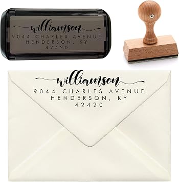 Custom Return Address Stamp | Self Inking Return Address Stamps | Personalized Address Stamp Pickled Stamps Design 1