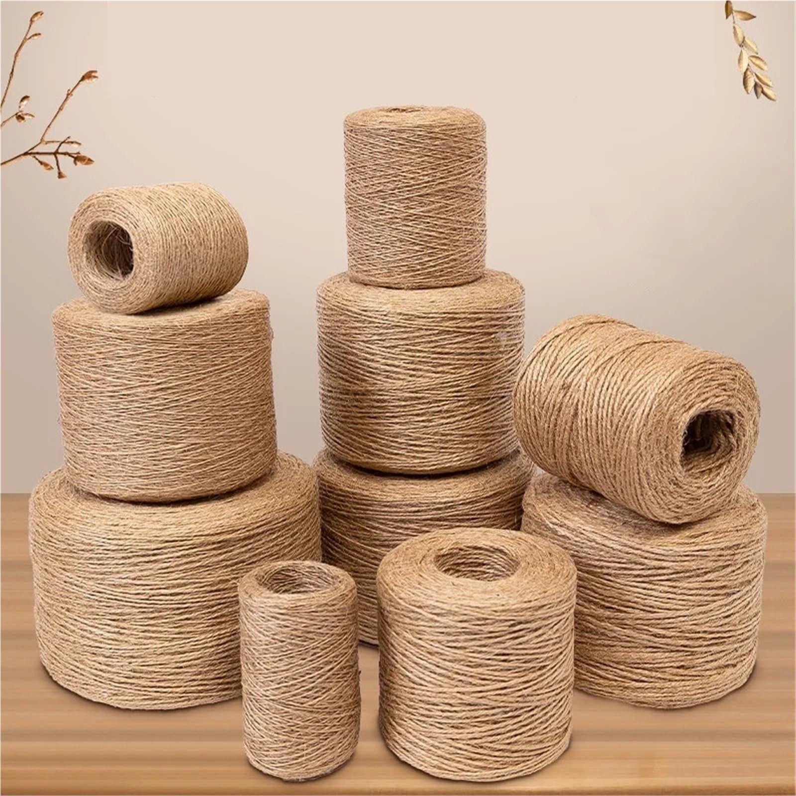 100 M/200 M Jute Seil String Band Handwerk DIY Schnur Faden Nähen Party Hochzeit Hause Decortion Für Camping Garten
