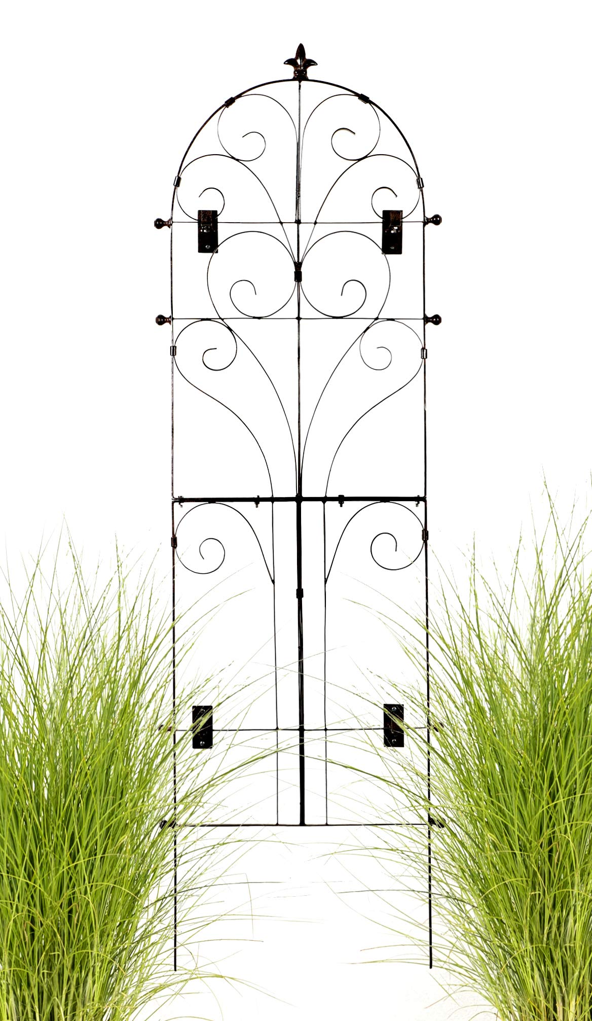 H Potter Outdoor Metal Wall Decor or Trellis for Climbing Plants Suitable as Art Garden Panel Roses Vines Privacy Includes Brackets for Hanging Gar214LW1