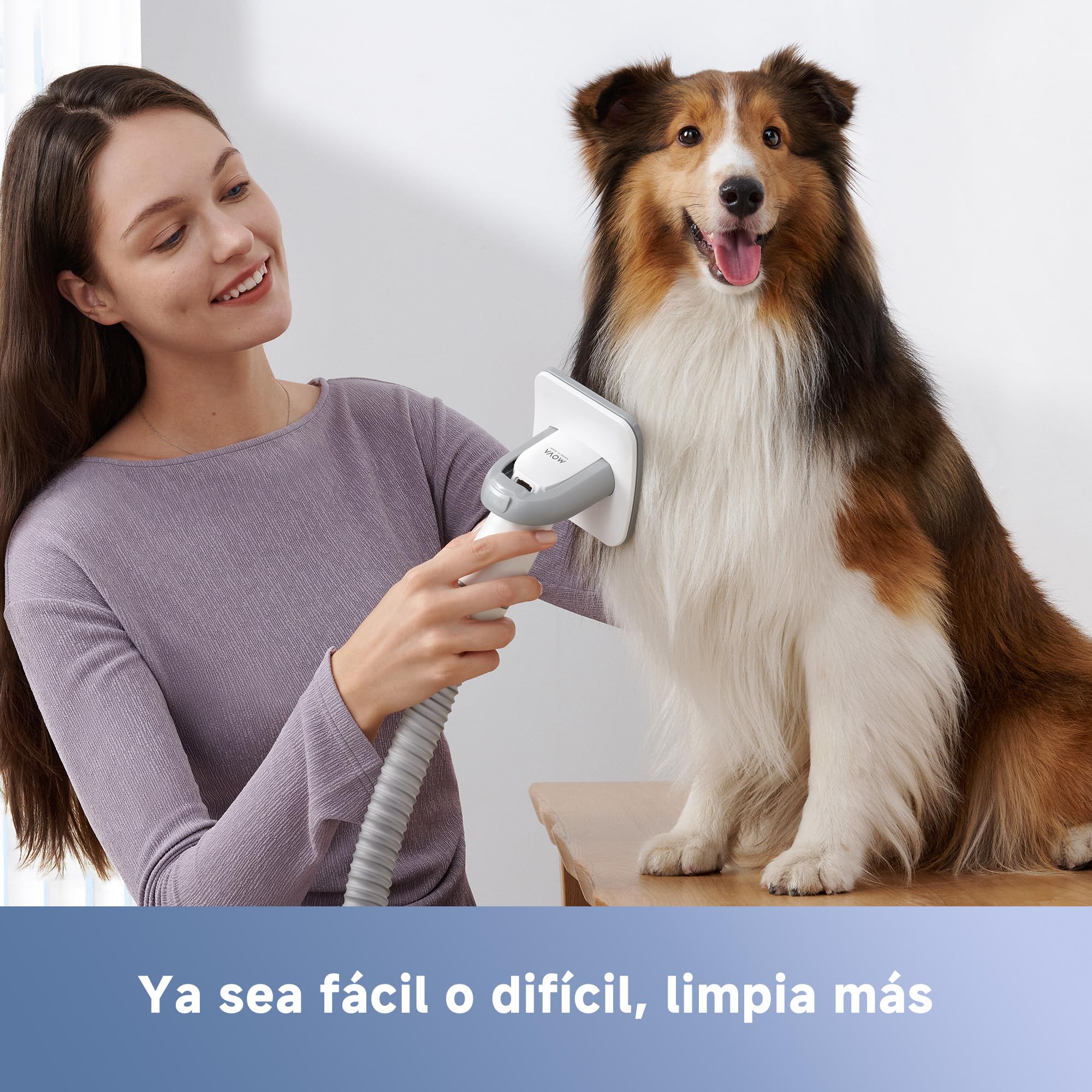 Mova G1 Pro Aspiradora de Mascotas, 11 Kpa Succión, Cuidado Inteligente, Arranque Progresivo, 4 Modos de Potencia Independientes, Cuidado de Mascotas 7 En 1, Diseño De Reducción De Ruido