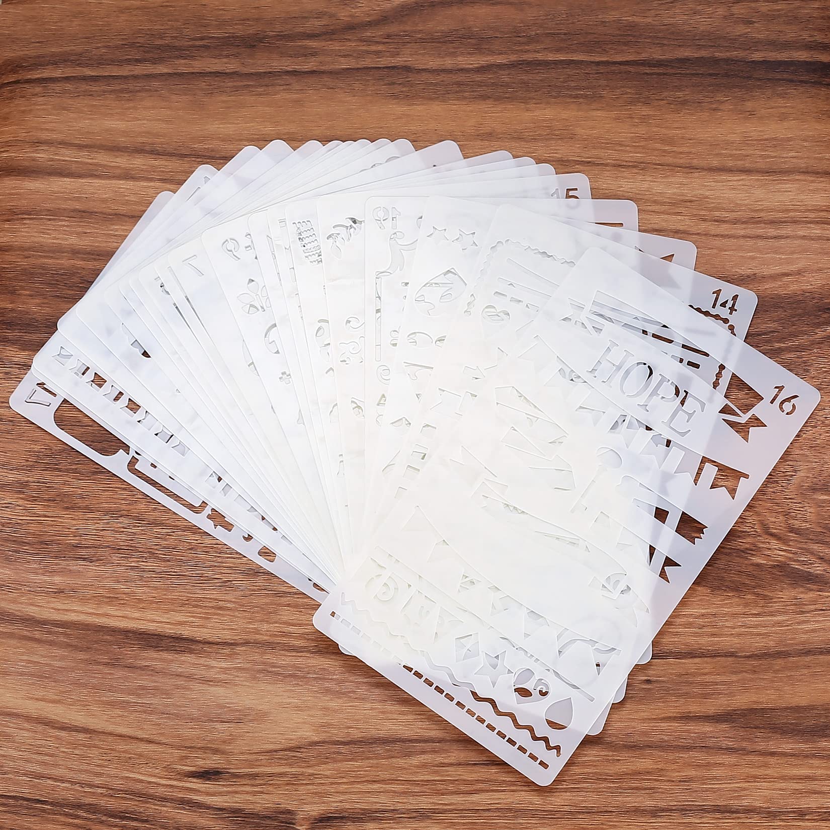 20 Pezzi Stencil Per Pittura, Stencil Riutilizzabile modelli di stencil, Bullet Journal Stencils, Modello di Pittura Stencils Set per Artigianato Verniciatura a Spruzzo Progetti Artistici fai da te
