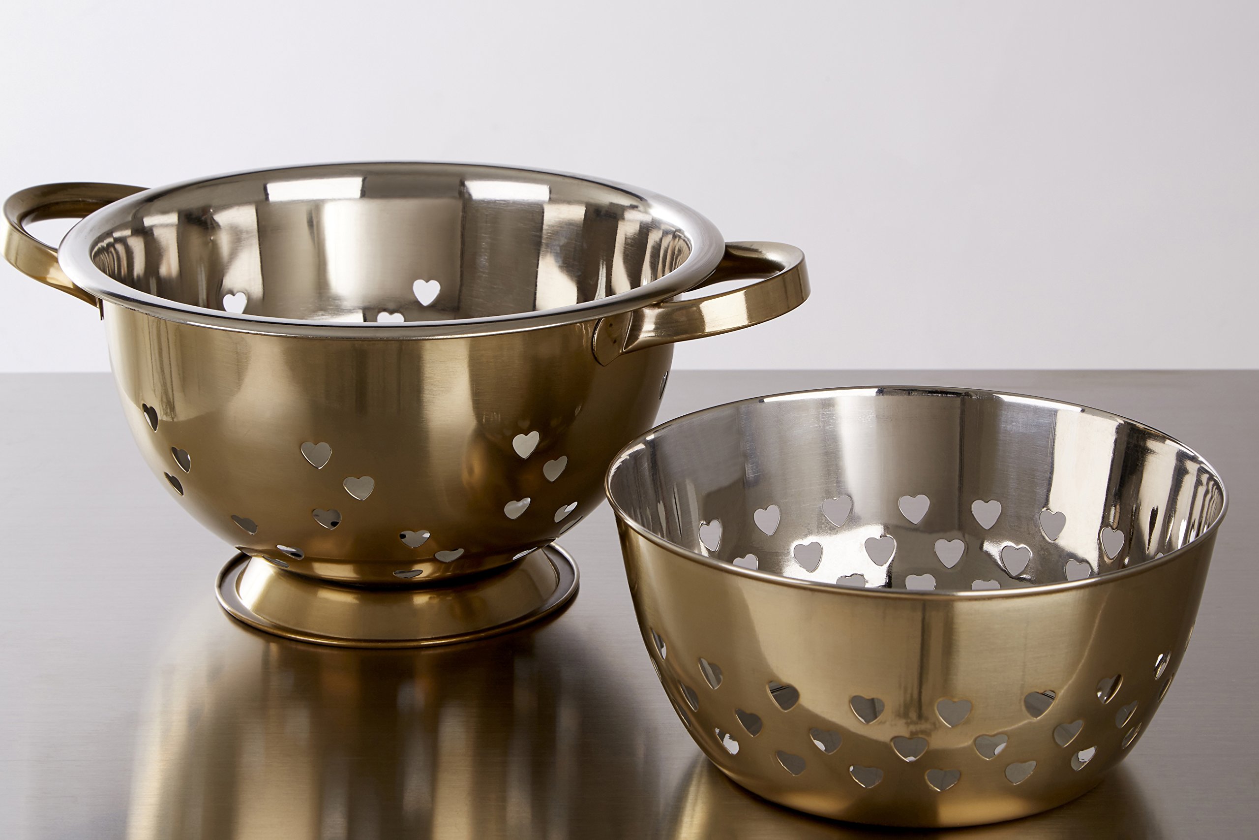 Premier Housewares durszlak z motywem serca, złoty
