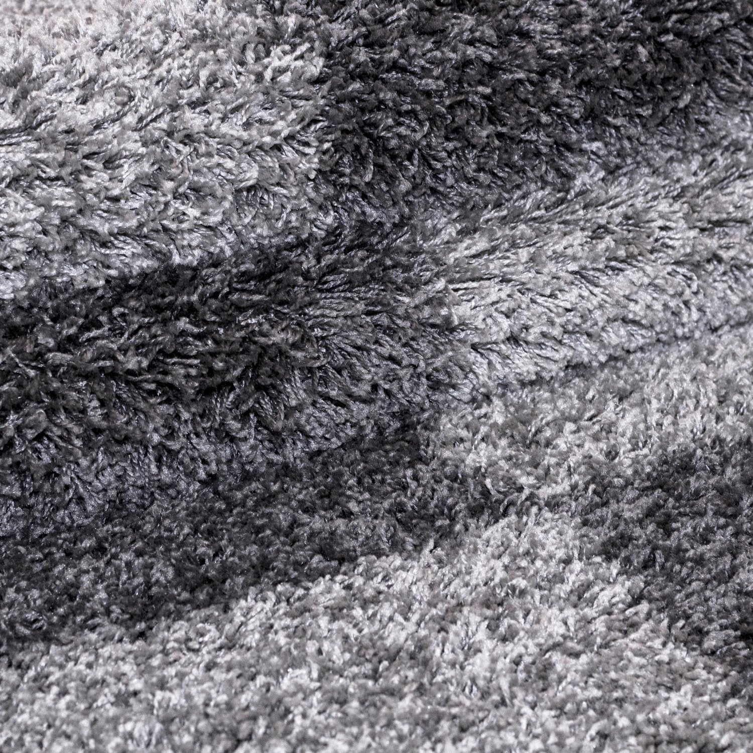 Carpettex Hochflor Teppich - Wohnzimmer Shaggy Flokati Modern Kariert Design 200 x 290 cm Grau - Schlafzimmer Weich Flauschig Waschbar - Küche Esszimmer Langflor