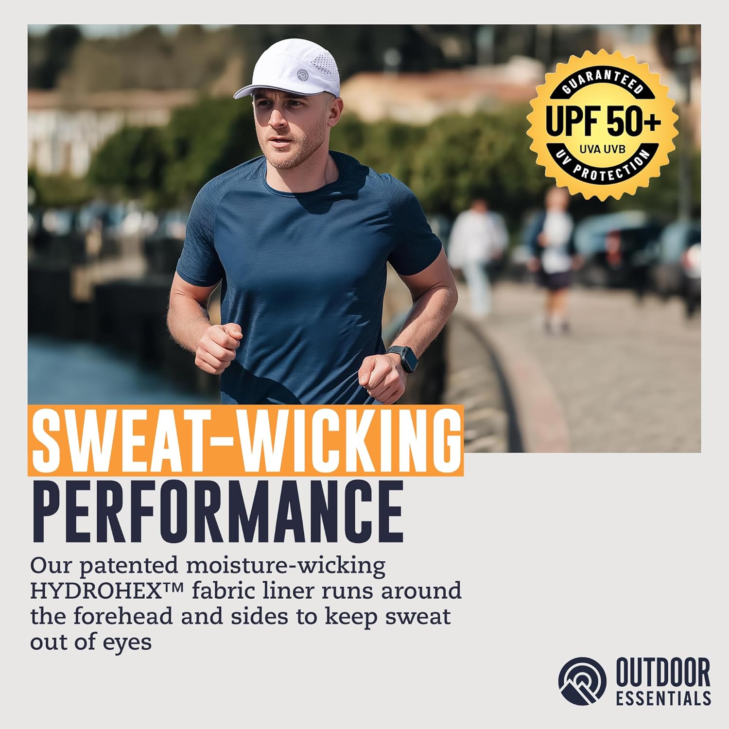 OutdoorEssentials Running Hat - Breathable Running Hats for Women & Men - Jogging Exercise Hiking Cap - Trail Baseball Tennis - Image 4