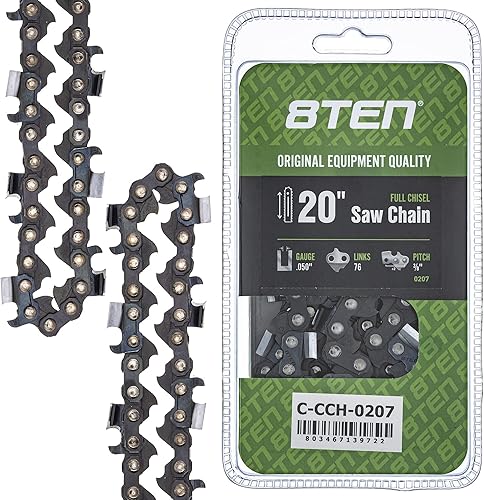 Vista 219 de 8TEN Cadena de motosierra para Husqvarna 254 455 340 351 353 350 55 455 Rancher Poulan Jonsered Echo 16 pulgadas .050 .325 66DL