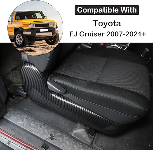 Miniatura 2 de Aunginsy Cubierta del panel de ajuste del asiento lateral del automóvil, bisel compatible con Toyota FJ Cruiser 2007-2021, cubierta de pista de