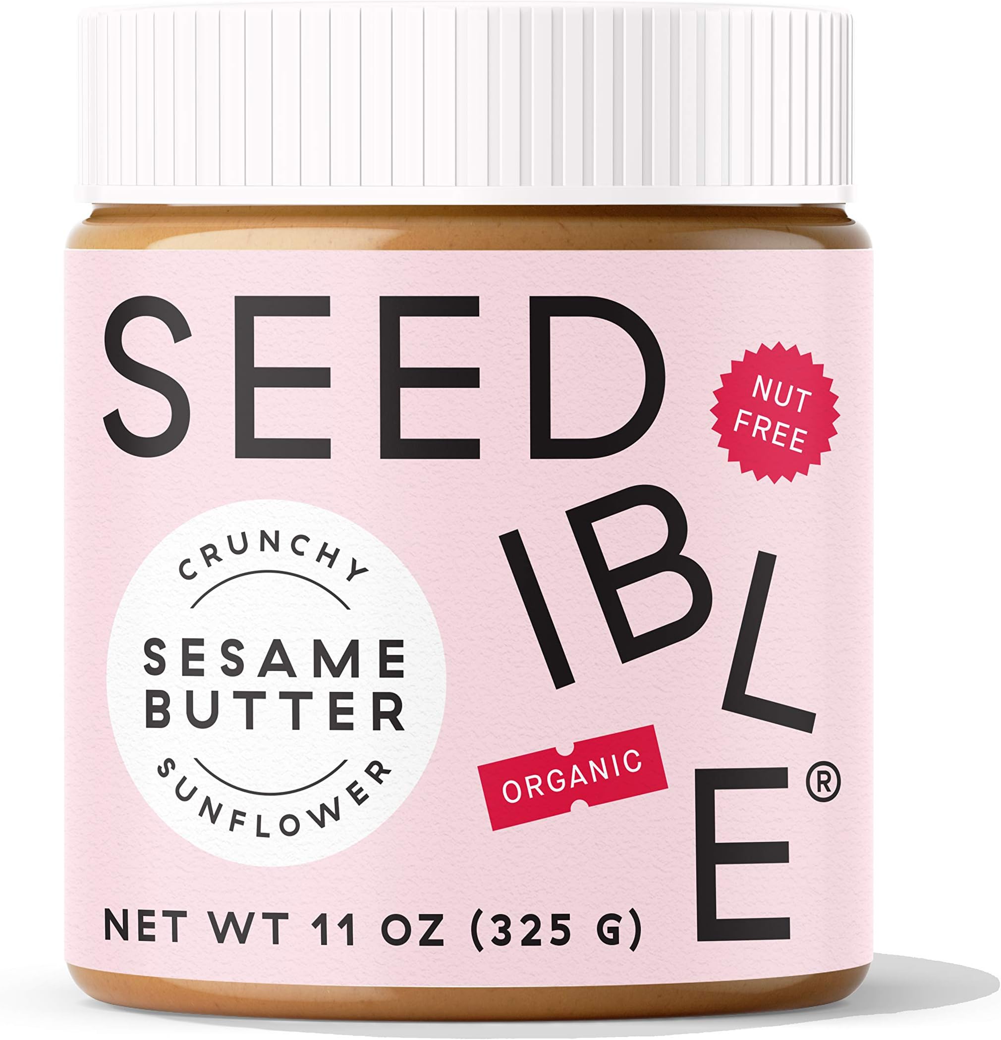 Seedible Organic Sesame Butter, Tahini Inspired, Crunchy, All Natural, Gluten-Free, Nut-Free, Protein-Packed Sesame Spread, Pack of 1
