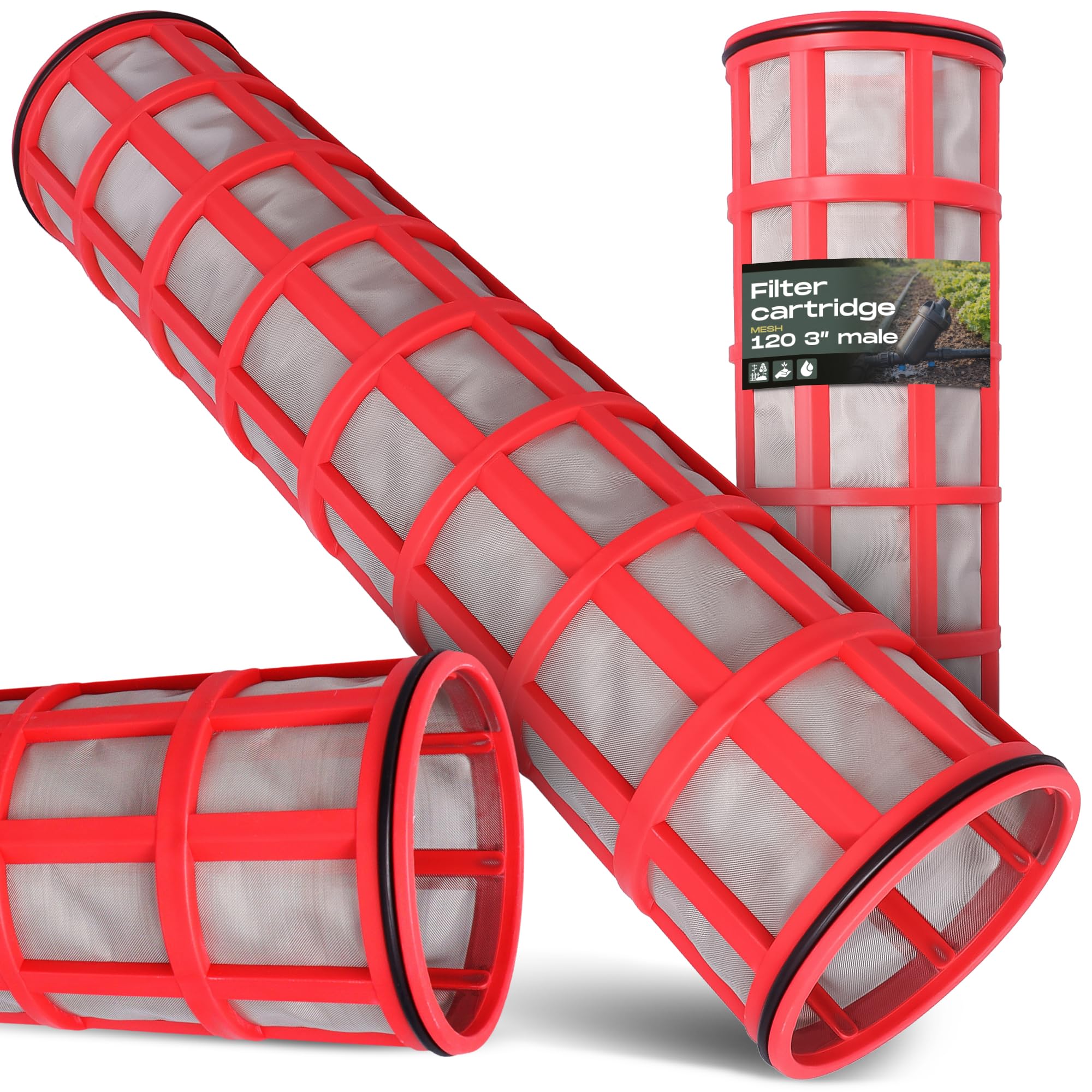 Instalguru Cartuccia Filtrante Prefiltro 3'' MESH 120 Filtro A Rete Ricambio Filtrazione Acqua Per Pompe Giardino Autoclavi Domestiche Recupero Acqua Piovana Sistemi Irrigazione