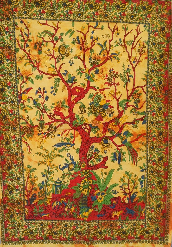 Tree of Life Poster Cotton Tapestries Tree Fabric Cloth Wall Poster