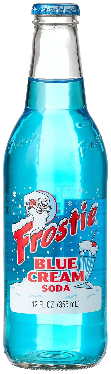 Frostie Blue Cream Soda, 12 Ounce (12 Glass Bottles)