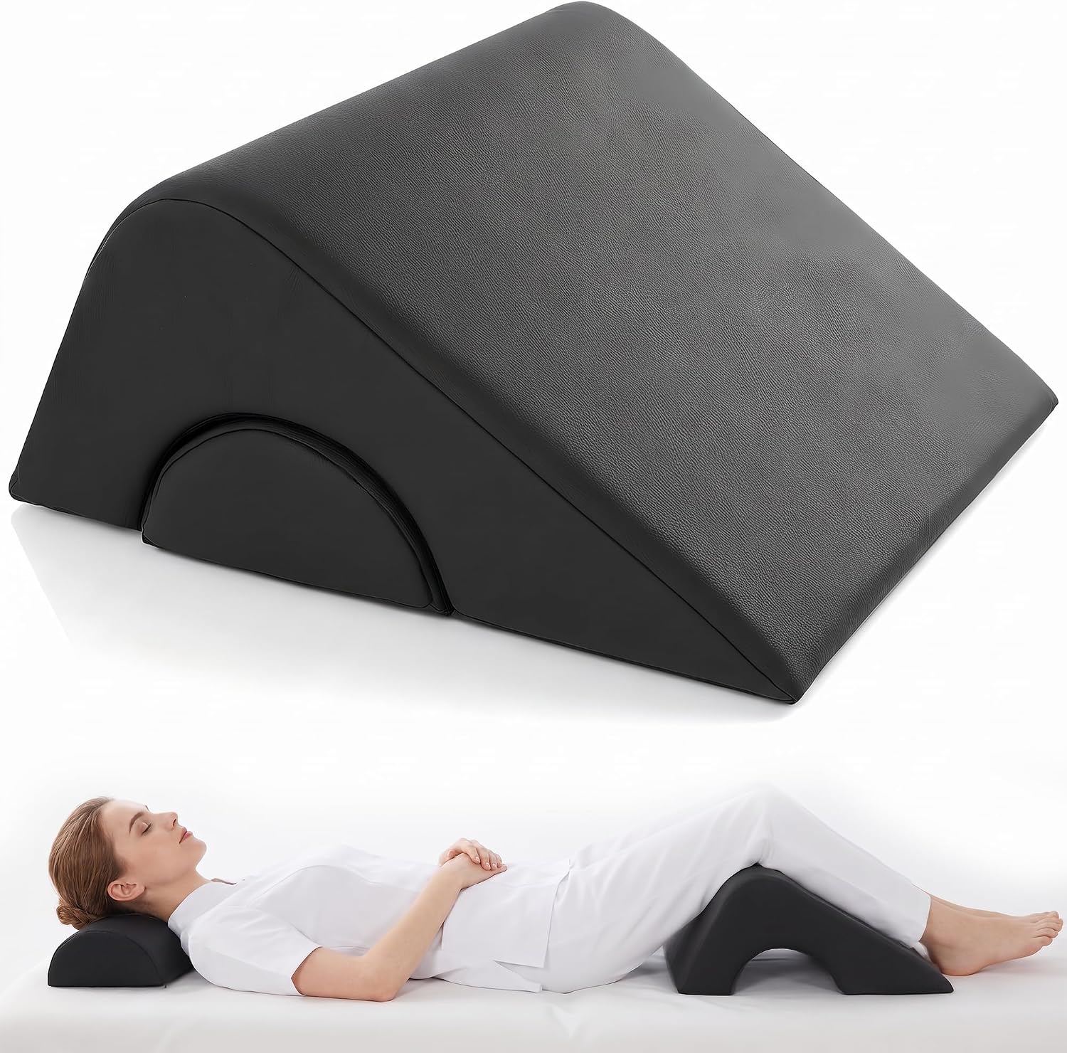 2-in-1 Massage Bolsters - 30D High Density Foam Leg Support Wedge