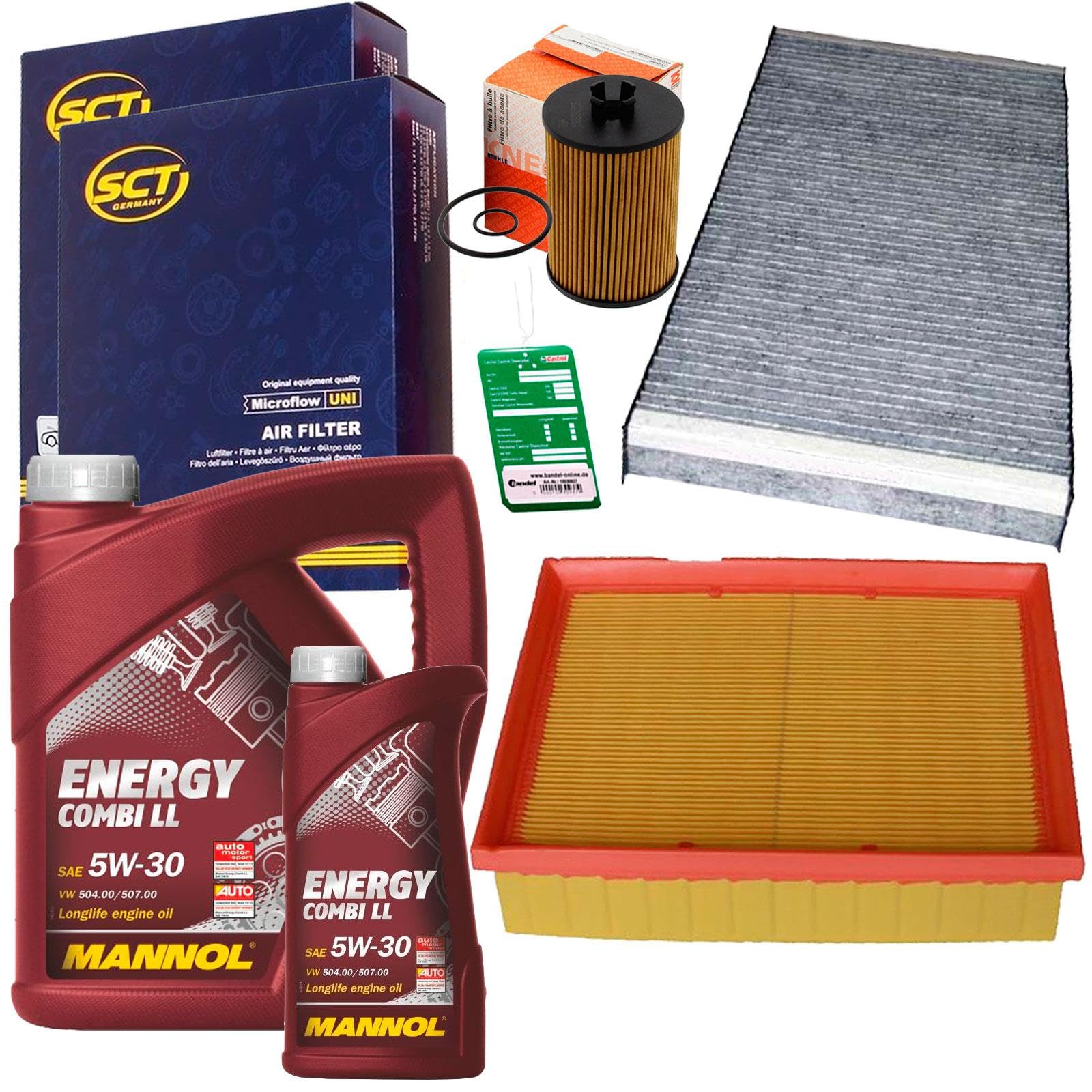 Inspektions Satz Paket Filter Motoröl | SAK203 / (LAK252)+SB2245+OX382D+6L Mannol Combi LL Kompatibel mit A-Klasse (W169),B-Klasse Sports Tourer (W245)