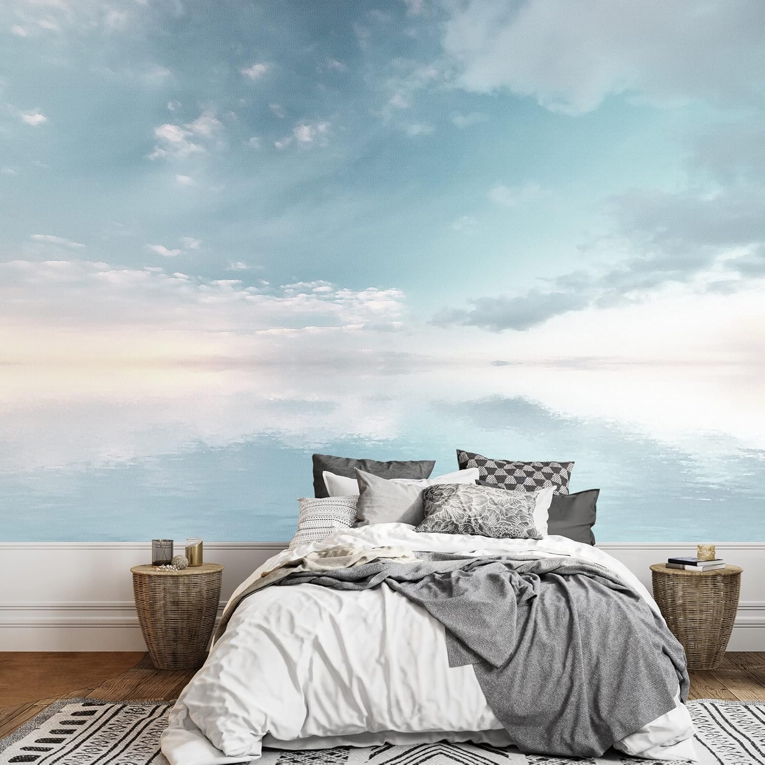 wall26 Removable Wall Sticker/Wall Mural Scenic Colorado Mountain Lake Forest Nature Wilderness Photography Realism Rustic Landscape Decorative Global Zen for Living Room, Bedroom, Office - 100"x144"
