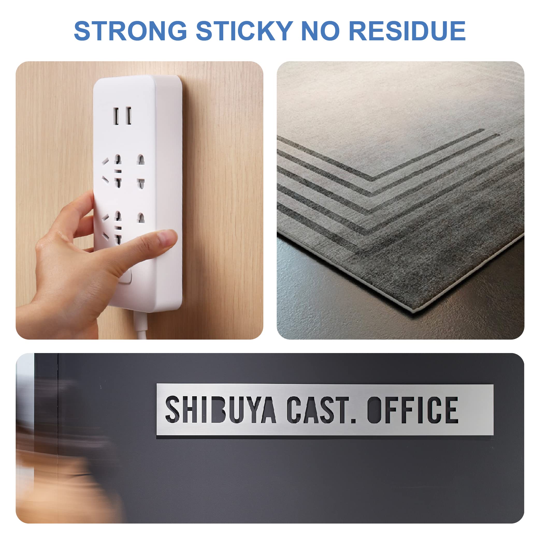 Tidastue Non-Marking Heavy Duty Double Sided Tape(17ft) - Multifunctional Removable Mounting Tape - Washable and Reusable Strong Sticky Scotch Tape for Wall, Decoration, Carpet - Hostel, Office, Home - Image 3