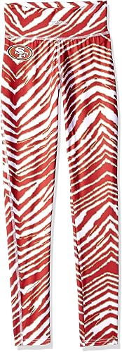 Miniatura 10 de Zubaz Leggings con estampado de cebra con licencia oficial de la NFL, color del equipo