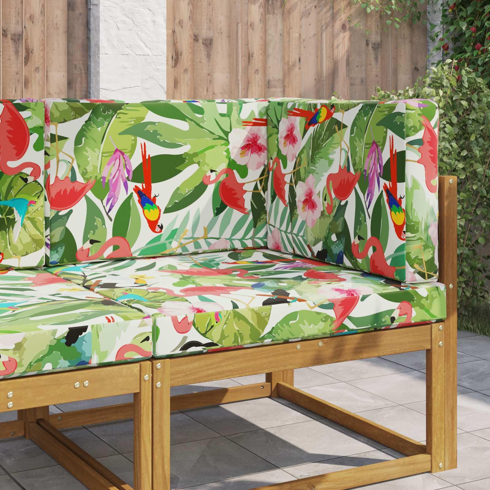 Coussins de dossier et coussins latéraux imperméables 80x80cm lot de 3 pour aménagement de jardin