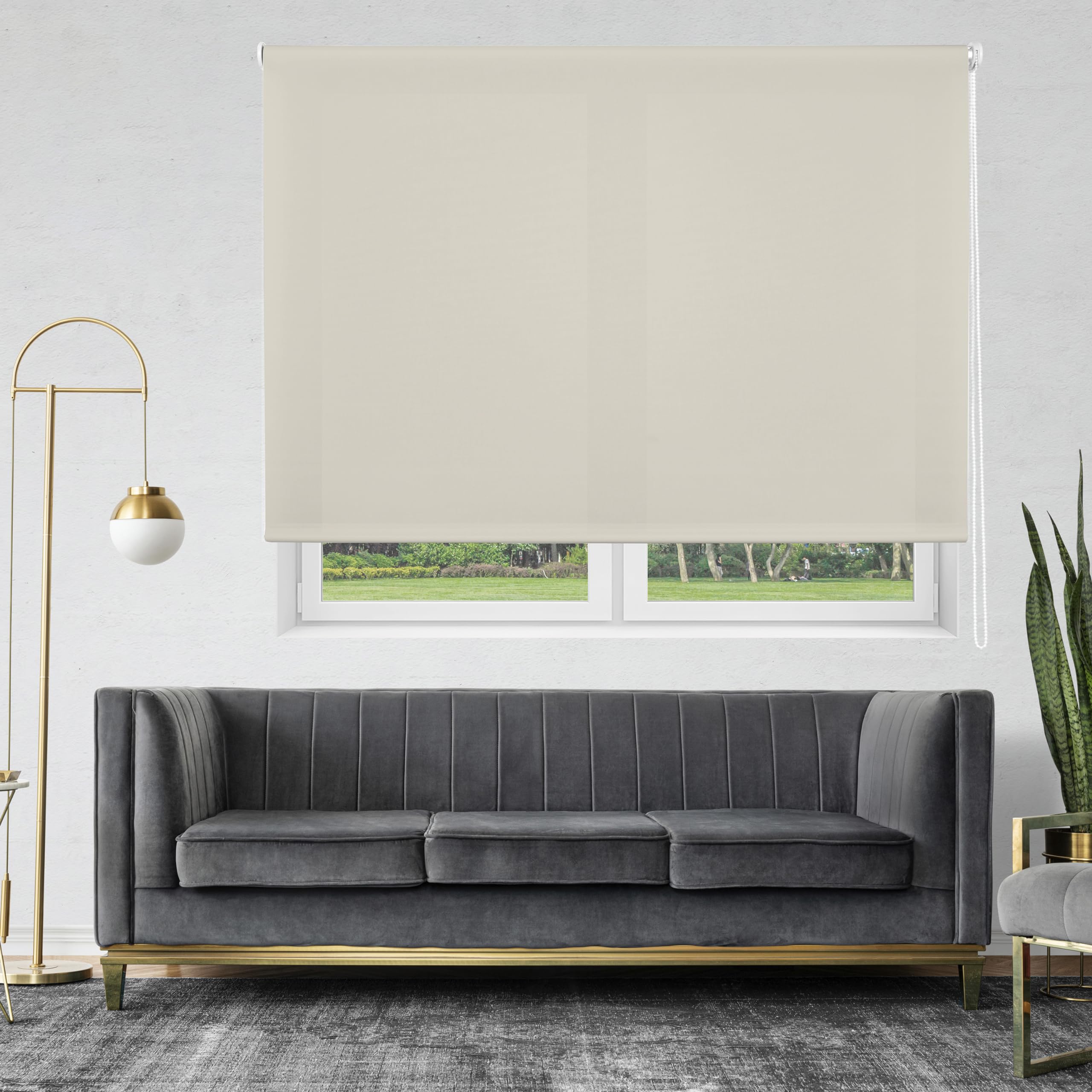 Blindecor Store Enrouleur translucide Premium sur Mesure Couleur Ivoire 75 x 240 cm Dimensions du Tissu 72 x 235 cm Tube de 38 mm Plus résistant et élégant