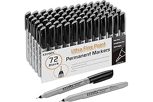 Ultra Fine Permanent Marker, 72 Pack Ultra Fine Point Black Permanent Marker...