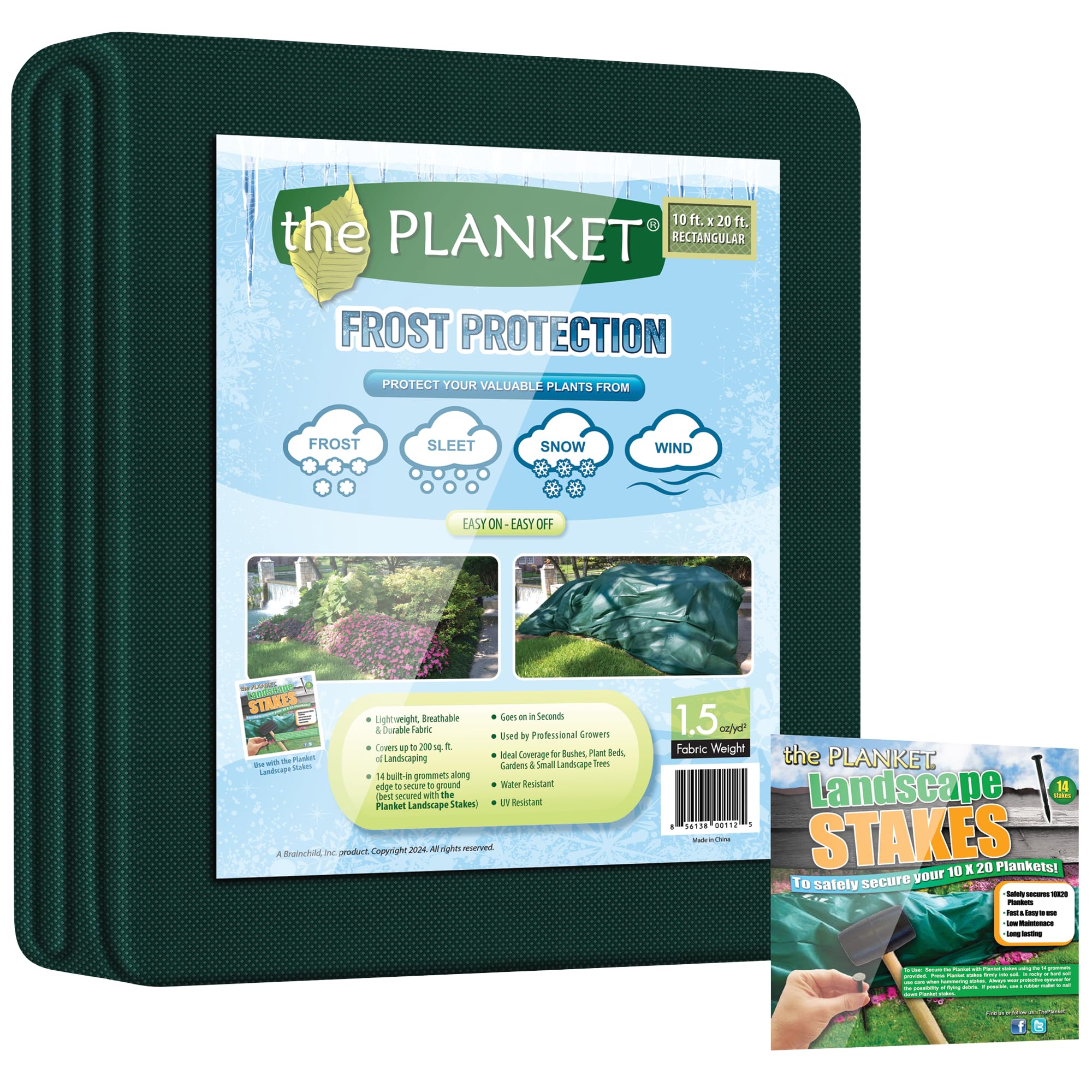 Amazon.com: Planket Plant Frost Protection Cover Kit, 10 ft x 20