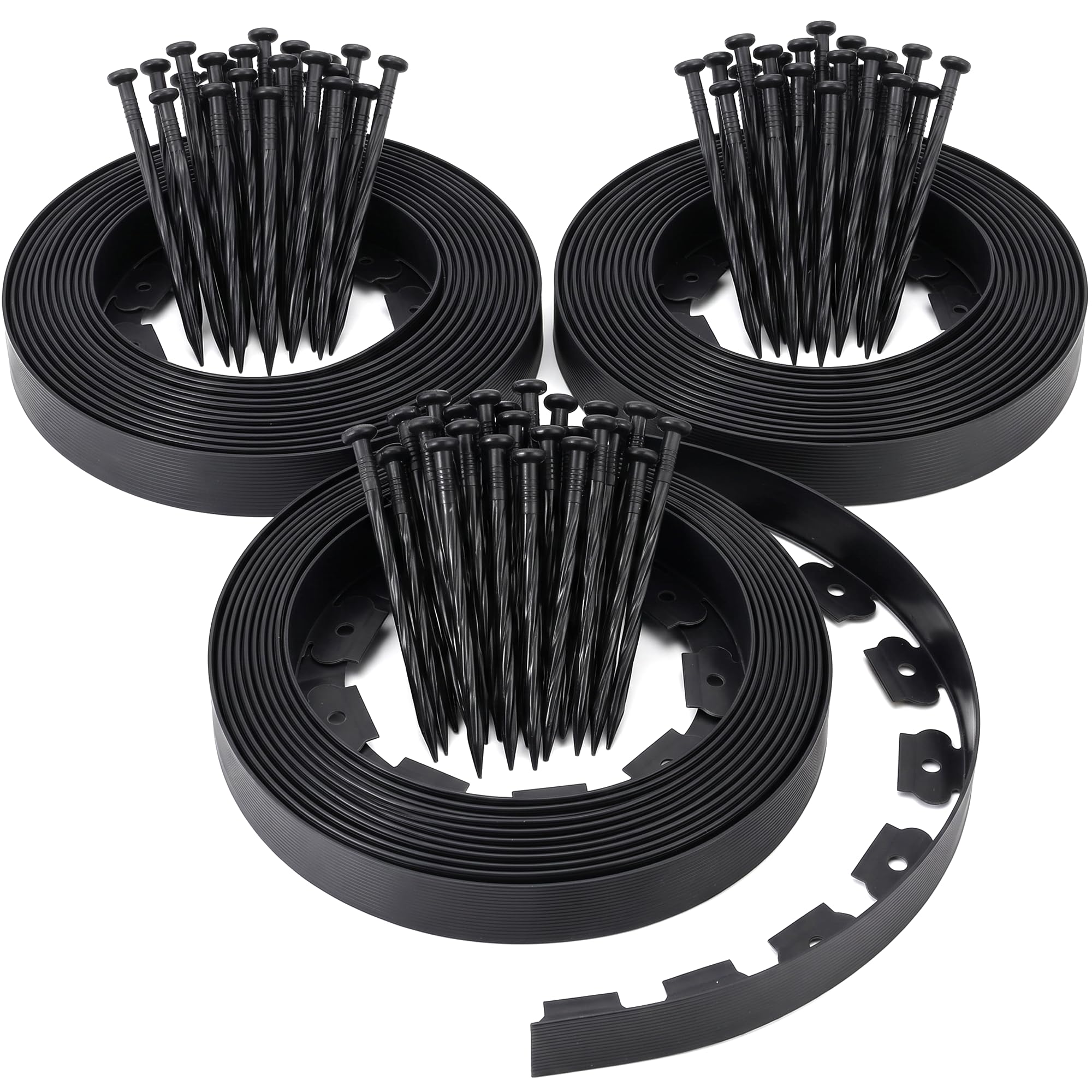 Flexible Rasenkante Kunststoff 30M Höhe 4cm Schwarz