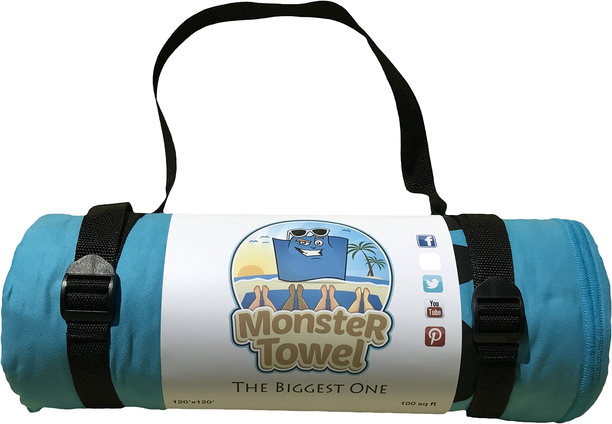 The Worlds Biggest Towel. Big Beach Towel Microfiber Over-Sized Social Distance Large Huge Beach Towel G(Aqua)